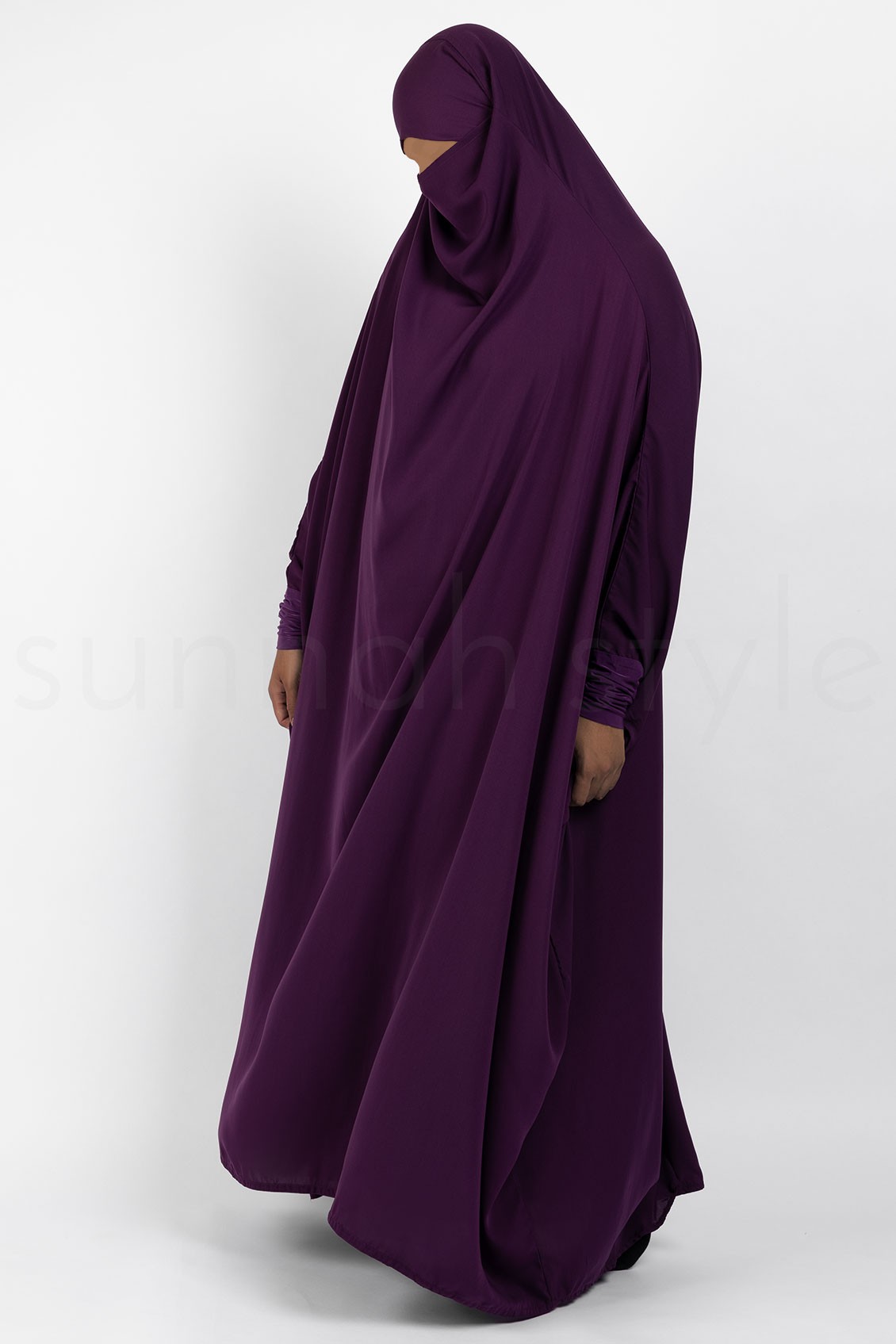 Sunnah Style Plain Full Length Jilbab Grape